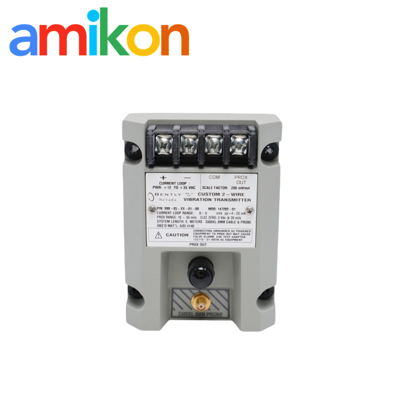 990-05-XX-01-00 MOD:147202-01 Bently Nevada Vibration Transmitter for Rotating Machinery Shaft Monitoring