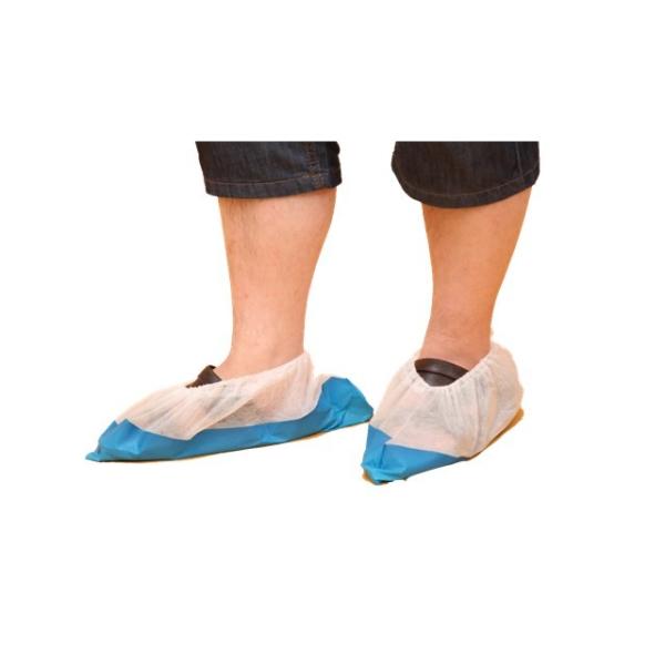 Slip Resistance Plastic Shoe Protectors , Disposable Waterproof Shoe Covers