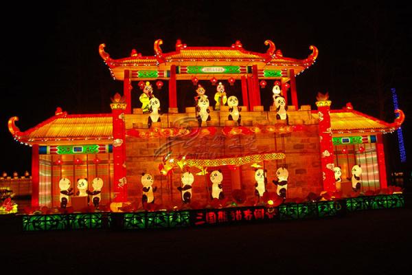Popular Fabric Chinese Lanterns Hand Made For Lantern Festival Light Show