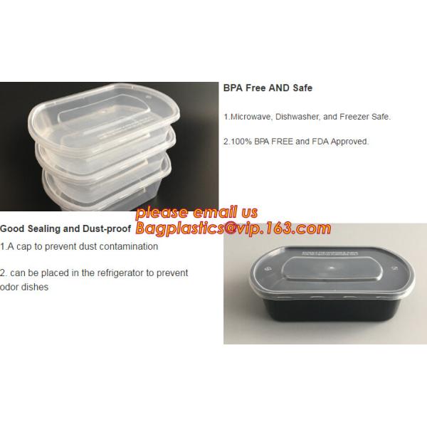 Коробка бенто пластикового устранимого пластикового взятия качества еды отсутствующая с 4 отсек, пищевой контейнер контейнеров пластиковый течебезопасный