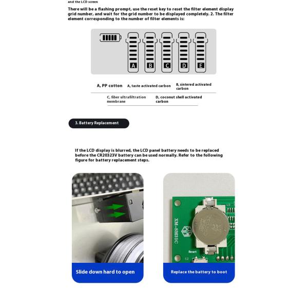 Purificateur d'eau en acier inoxydable à cinq étages