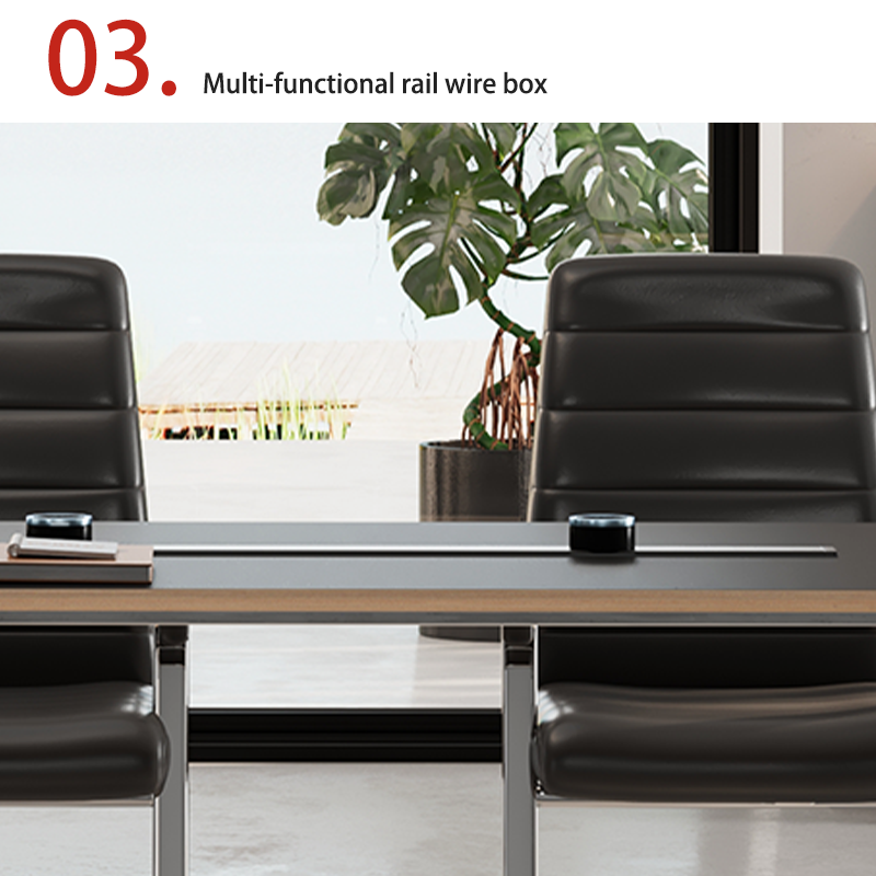 customization High-end fashion conference table: FENIX fingerprint-free fireproof board, steel frame design, plenty of skin touch