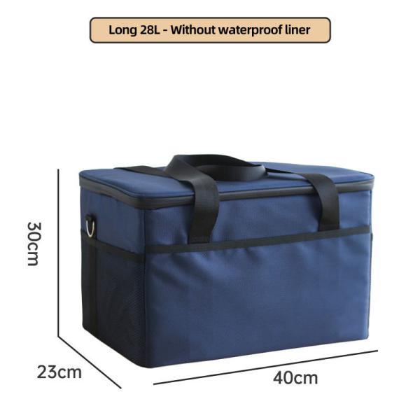 Big Square Camping Thermal Cooler Bag wIth Shoulder Strap Waterproof Oxford Cloth Cooler Lunch Box Bag