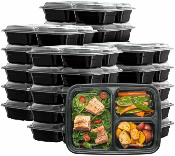 Hotsell Microwavable Custom 5 6 Compartment Bento Food Containers Take Away Disposable Plastic Lunch Bento Box