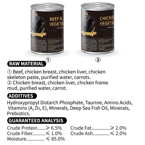 375g Wet Canned Food Cat Dog Puppy Kitten with Vegetable Ingredients from Pet Food