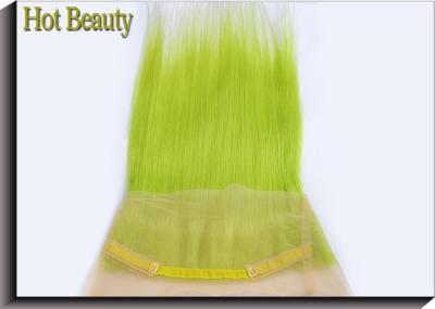 Custom 360 Wig Human Hair Virgin Fluorescent Green Color 20 Inch Straight