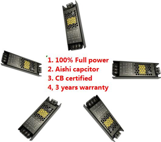 Ultra Thin Power Supply 12V 24V 100W 8.4A 4.3A Switching Black Power Supply