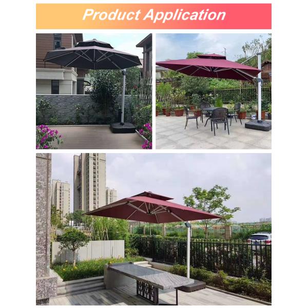 A jarda 220g clara conduzida tingiu o pátio Sunbrella impermeável de 3.5m