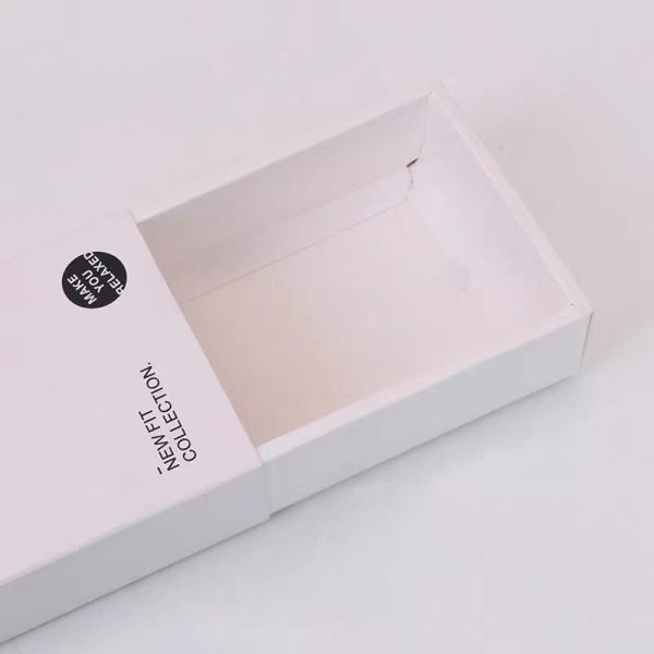 Customized White Cardboard Packaging Drawer Box Data Cable Top And Bottom Cover Paper Box Cosmetics