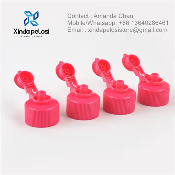 Venda por atacado de plástico de cor circular personalizado pode ser usado para recipiente cosmético Flip Cap For Sale