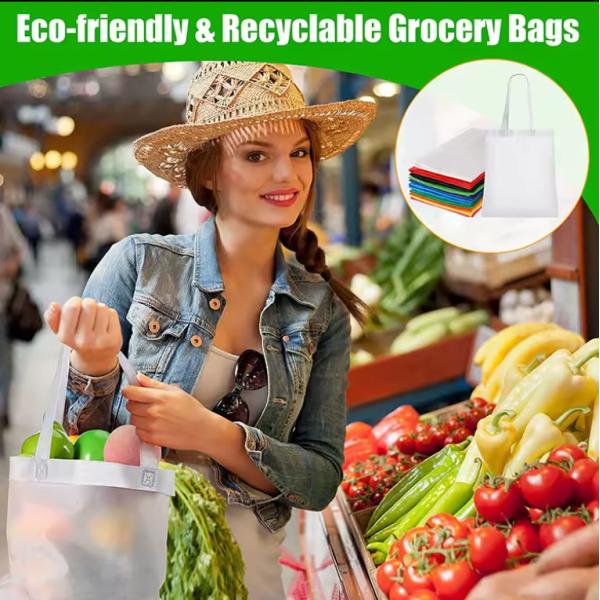 Custom Printed Reusable Non Woven Shopping Bag Fabric With Heat Transfer Printing