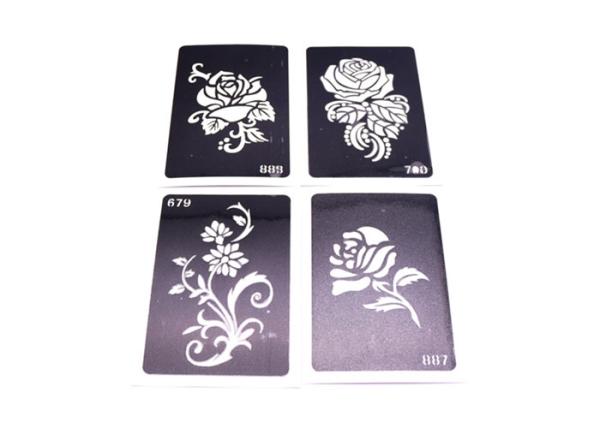 Black Color Temporary Tattoo Template With 108 Patterns Content