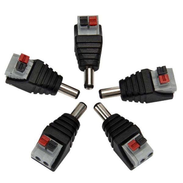 5.5 2.1mm/2.5mm Female DC Power Adapter Connector for Contact Material Brass Gold Plated