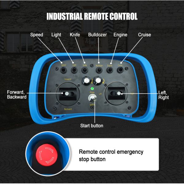 Remote Control Cordless Self Propelled Industrial DIY Mower AWY-550 Crawler All-terrain Simple Operation High Efficiency CE EPA