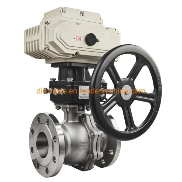 Industrial DIN Wcb/CF8/CF8m Stainless Steel Floating Flange Ball Valve with Actuator