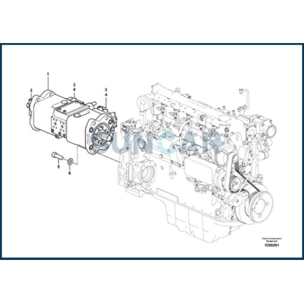 Набор запечатывания насоса VOE14577804 VOE 14577804 гидравлический главный для EC300D