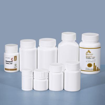 HDPE Collar Pharmaceutical Pill Bottles 50cc 4 Oz White Aluminum Foil Gasket Lid