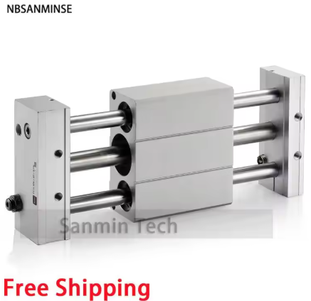 Ball Bushing Bearing Pneumatic Air Cylinder Magnetically Coupled Rodless