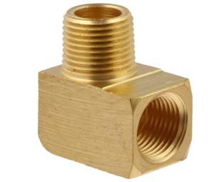 Extruded 3/8 NPTF Female X 3/8 NPTF Male Brass Elbow 90 Degree