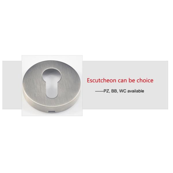 Euro tube de poignées de porte d'acier inoxydable du style 316 de type levier pour la porte en bois en métal