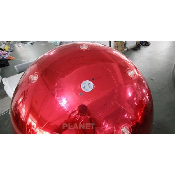 Шарик зеркала PVC шарика 60cm рождества декоративный красный раздувной