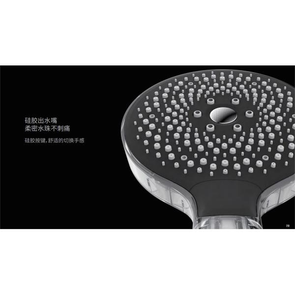 Round Wall Mounted Rain Fall Shower Head with Single Handle and Without Slide Bar