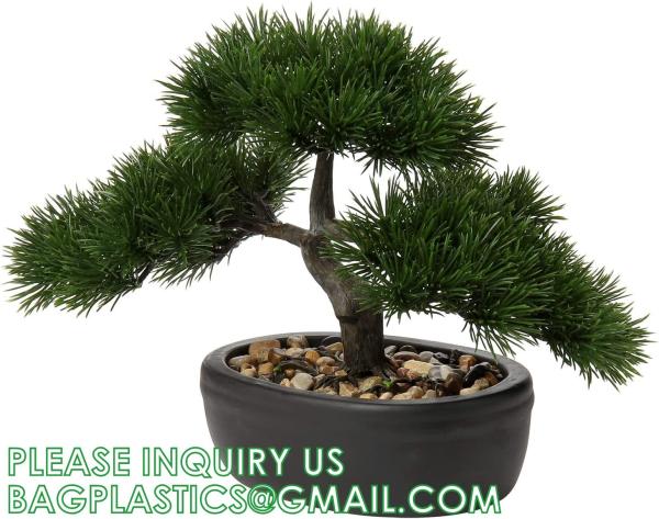 Artificial Bonsai Tree Juniper Faux Plants Indoor Fake Plants Decor with Ceramic Pots for Home Table Office Desk