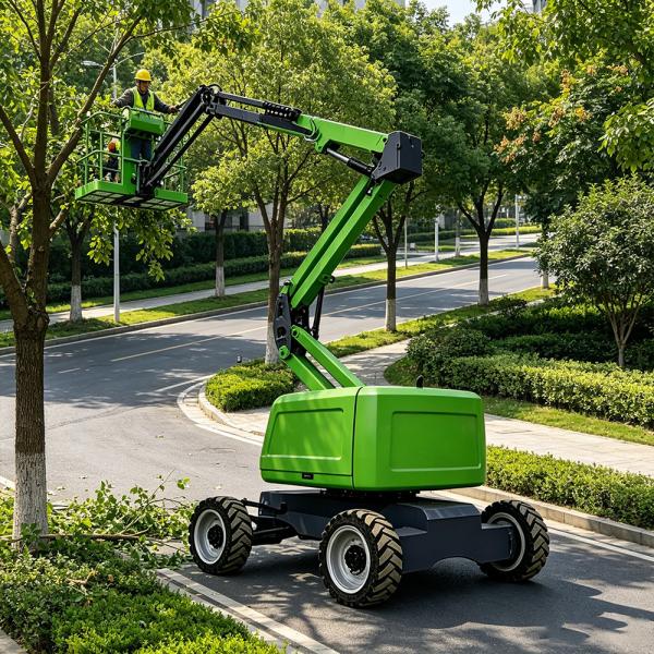Telandor Diesel Cherry Picker Lift 60 Foot Articulating Boom Lift Customized