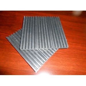 Industrial Grade SBR + NR + Rapeseed Oil Shock Absorber Mat with Ribbed Surface for Anti-Vibration
