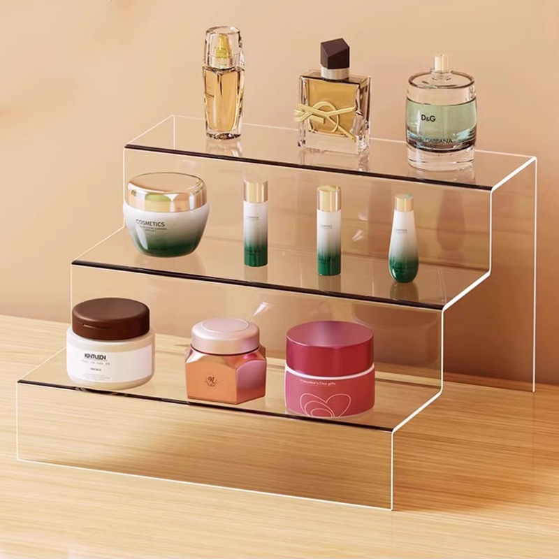 Acrylic Stepped Display Stand Transparent Live Display Stand Multi-layer Hand Standing Brand Step Storage Rack