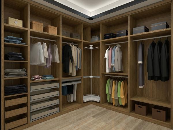 Wardrobe Closet Factory Made By Laminated Furniture Of In-Wall Storage Cabinet For Luxury House Bedroom Interior Design