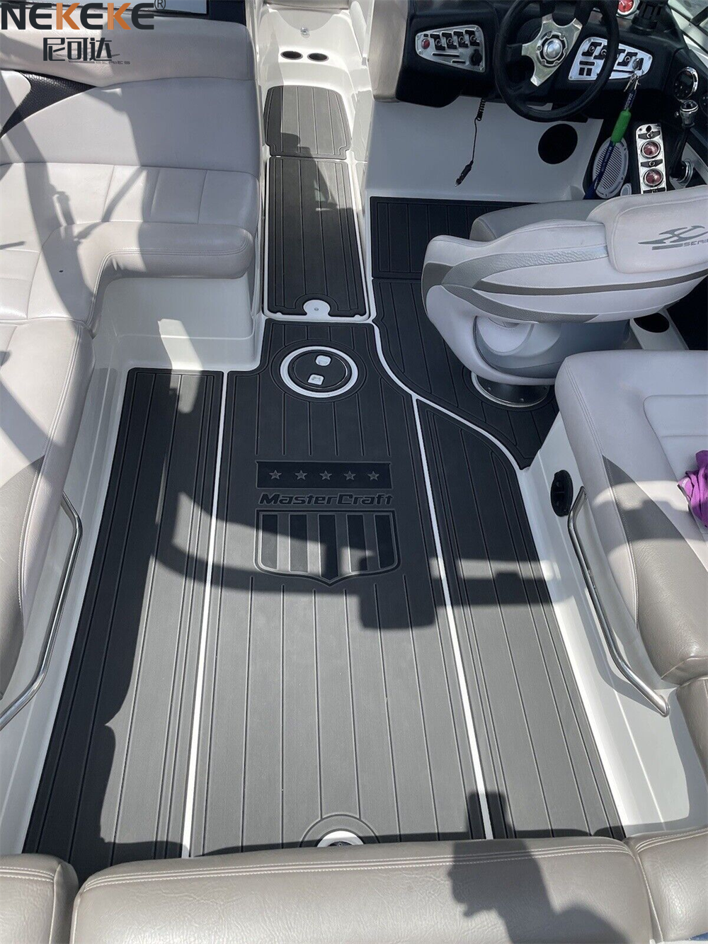 6mm Thickness 3000-Hour UV Resistant Self-Adhesive Marine EVA Flooring Boat Deck Mat for Mastercraft X15 Cockpit