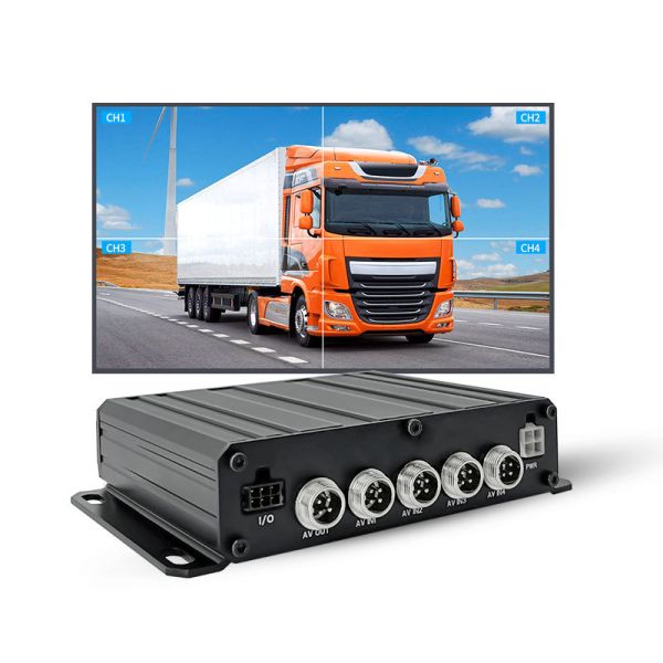 4CH H.265 HDD SD Card 4G Mobile DVR MDVR GPS 7 inch Display Screen Dashcam