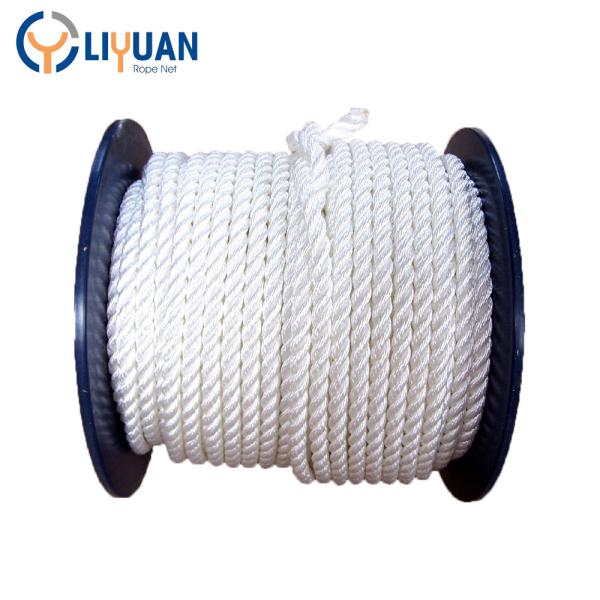 High Durability UHMWPE Yacht 3 Strand Polypropylene Mooring Rope for Vessel Polyester
