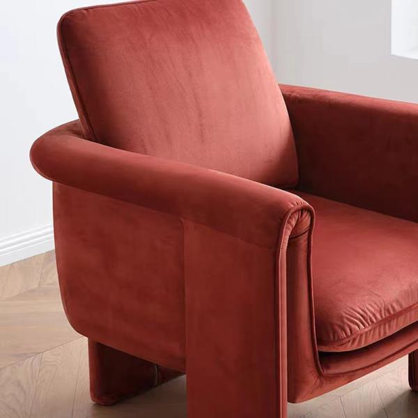 Comfortable Luxury Velvet  Stylish Fabric Armchair 900mm Height