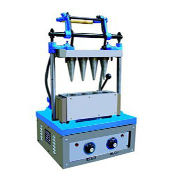 Manual Operated Ice Cream Waffle Pizza Cone Machine 4 Heads Ice Cream Taper Egg Roll Machine