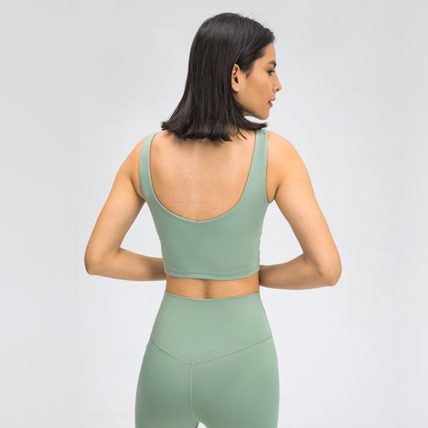 High Quality Removable Pads Shock Proof Cross Front Crop Top Sportwear Fashion Women Sports Vest