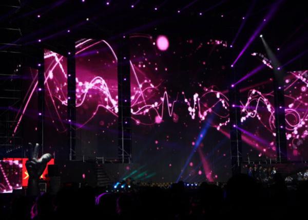 SMD 2525 / SMD1921 Outdoor Rental Led Display P4.81 Slim Cabinet 43222 dot/㎡