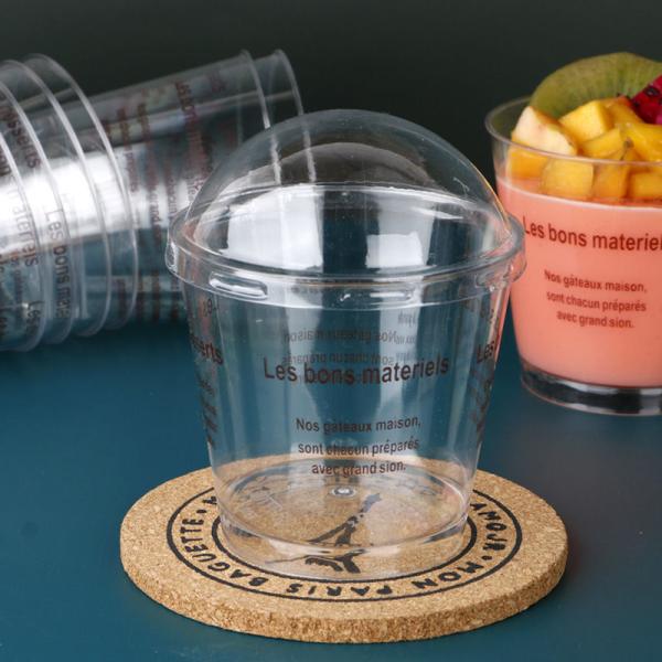 Food-Grade PP Plastic Cup with Matte/Satin Finish Leak-Proof Snap-On Sealing Lid and Direct Drinking Opening