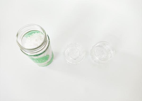 Tailles et couleurs personnalisables Moulin à verre avec couvercles en plastique pour remplir les assaisonnements