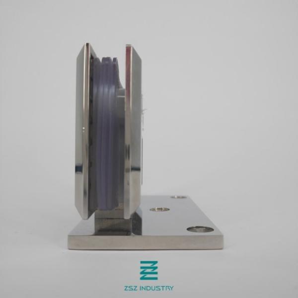 Wall To Glass Stainless Steel Glass Door Hinges Middle Arc Shape H90mm X W
