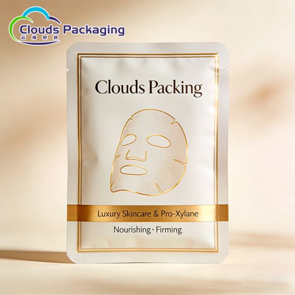 Luxurious Beauty Packaging Bag Facial Mask Aluminum Foil Packaging Bag Cosmetic Sample Sachets Eco Friendly Product Packaging Bag