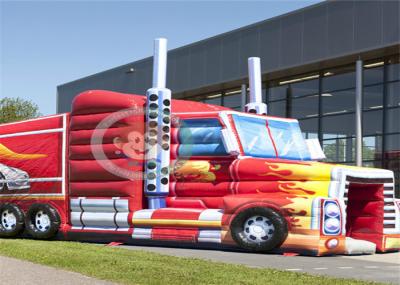 Curso Bouncy do assalto do carro, curso de obstáculo inflável Digital da água que imprime a costura forte