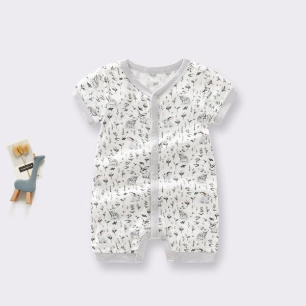 Baby Rompers Wholesale Fashion Romper Short Sleeve Baby Solid Bodysuit