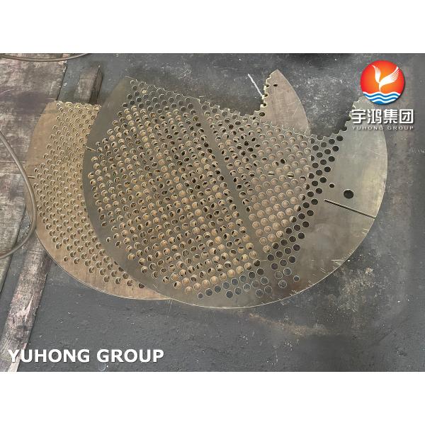 Carbon Steel Square Semicircle Baffle Tubesheet For Heat Exchanger EN 10025-2 S235JR