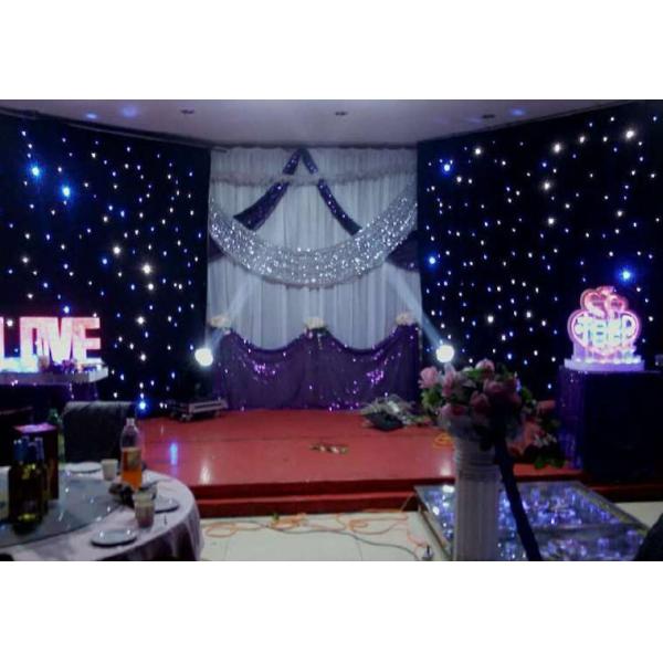 Оптовая ткань занавеса звезды СИД освещая RGB для украшения этапа Wedding или случая