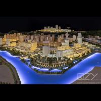 Un modèle à l'échelle 1/1500 du concours de conception urbaine de l'île de Dongguan Weiyuan