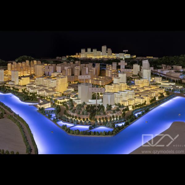 Aecom-1/1500 Dongguan Weiyuan Island Urban Design Model Архитектурная модель
