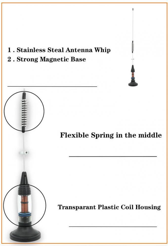 27Mhz VHF UHF Mobile Car Antenna Magnetic Car Radio Antenna For Communications