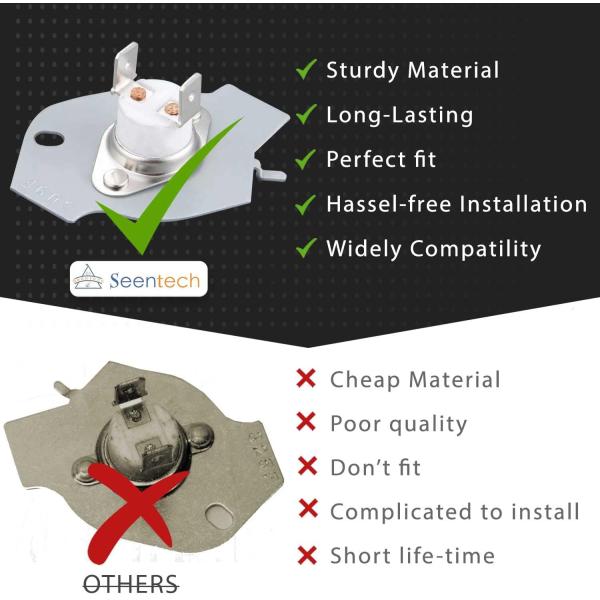 Home Appliance Parts Clothes Dryer 3399848 3977393 Thermal Fuse Temperature Fuse